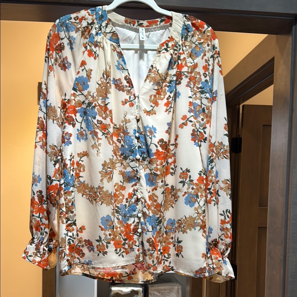 Floral Print Women's Top - Multicolor